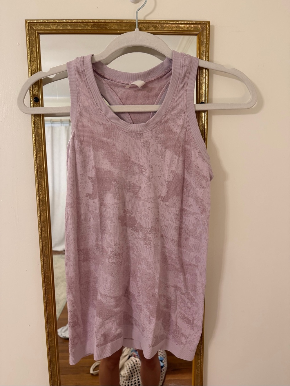 Athleta Lavender Patterned Sleeveless Performance Tank